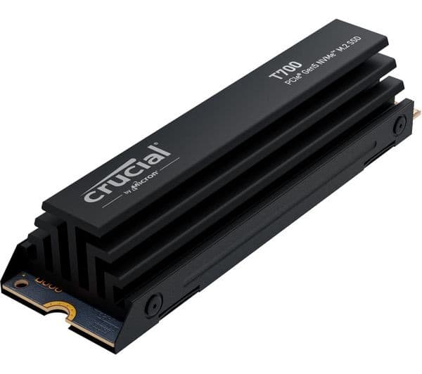 Crucial T700 PCIe Gen5 NVMe M.2 Internal SSD - 1 TB With Heatsink