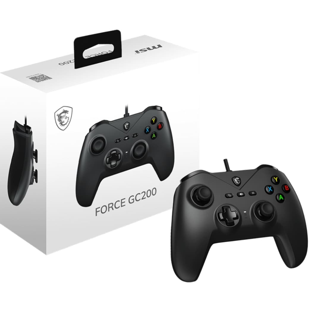 MSI FORCE GC200 Wired Gaming Controller - Black - Image 1