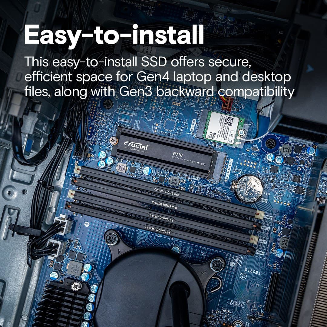 Crucial P310 M.2 2280 PCIe 4.0 NVMe SSD with Heatsink 2TB - Image 5