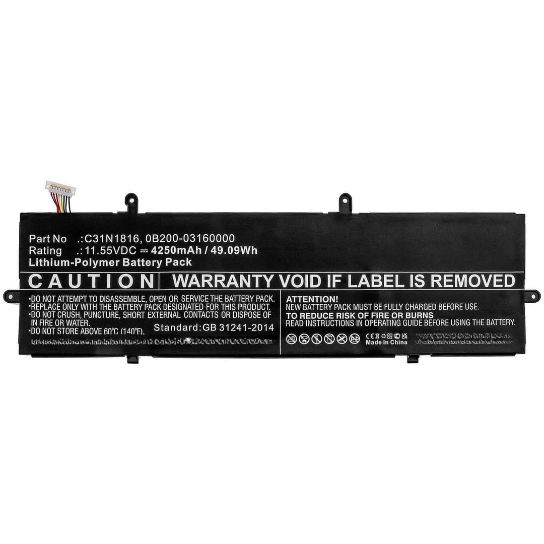 CoreParts MBXAS-BA0274 Replacement Battery for Asus Flip UX362 / Q326FA, 11.55V 4250mAh 49.09Wh Li-Pol - Image 1
