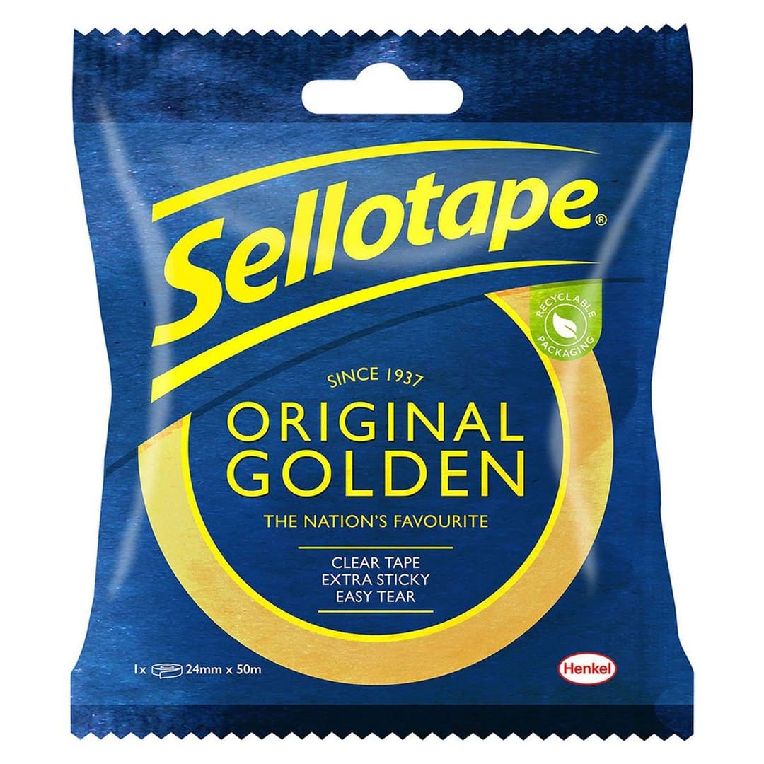 Sellotape Original Golden Tape - 24mm x 50m - Image 1