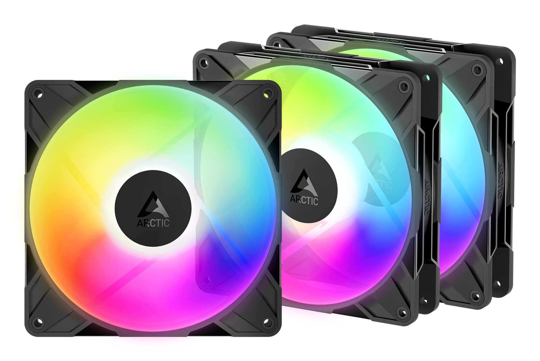 ARCTIC P14 Pro Reverse 140 mm PWM Fan - A-RGB, Black, 3 Pack