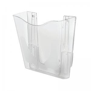 5 Star Wall Pocket Literature Holder with Wall Fixings A4 Portrait Crystal FS677463 - Image 1