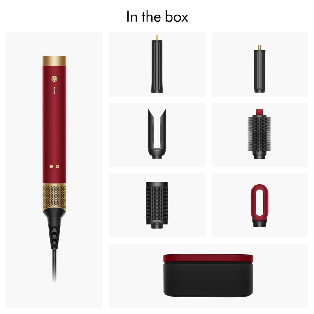 Dyson Airwrap Co-anda2x Multi-Styler & Dryer for Straight + Wavy Hair - Red Velvet & Gold - Image 8