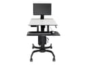 Ergotron WorkFit-C Single LD - sit/standing workstation - rectangular - grey thumbnail 1