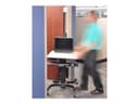 Ergotron WorkFit-C Single LD - sit/standing workstation - rectangular - grey thumbnail 2