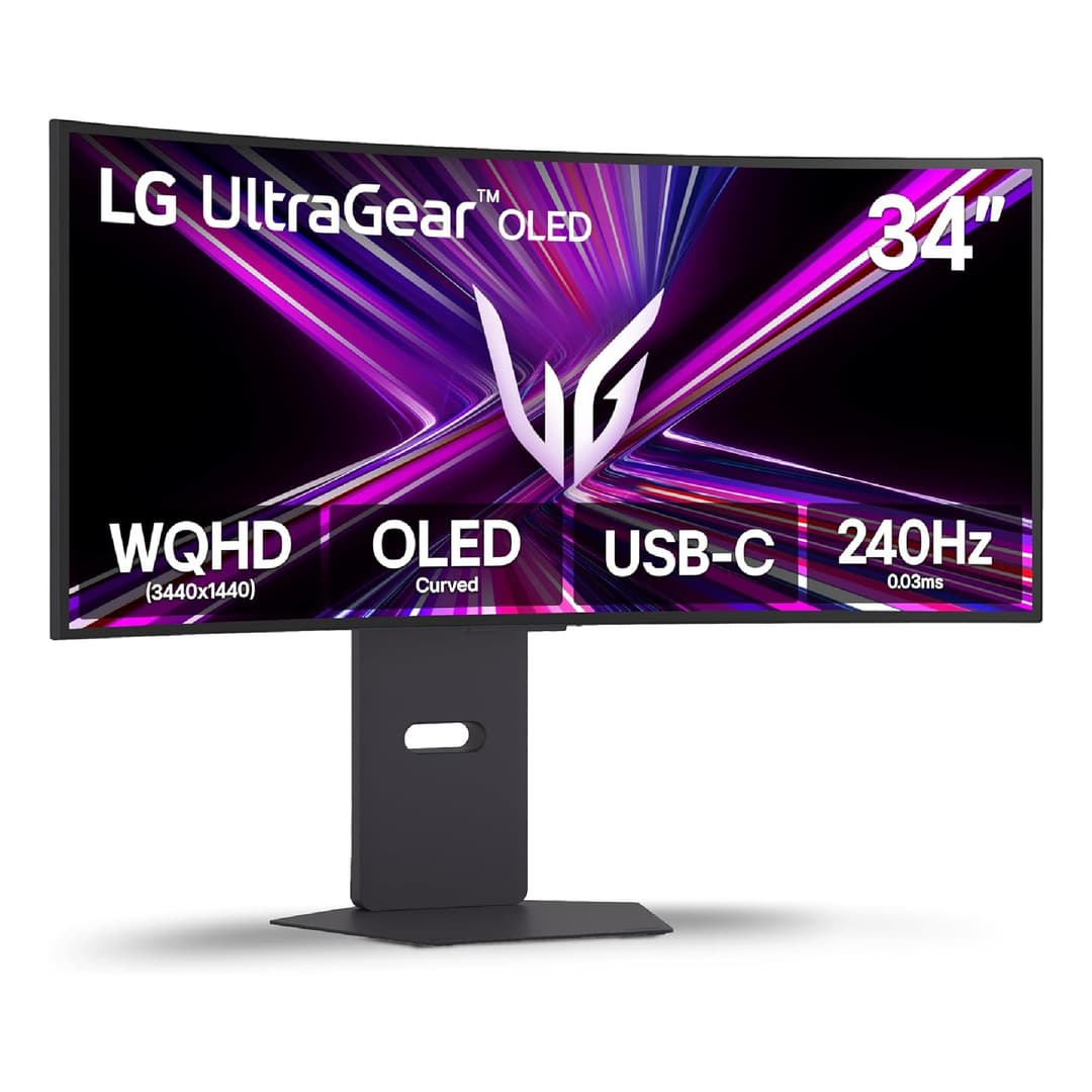 LG UltraGear 34GX900A-B 34" Ultrawide Curved OLED Quad HD 240Hz 0.03ms USB-C Freesync Premium Pro Height Adjustable Gaming Monitor with Speakers - Image 6