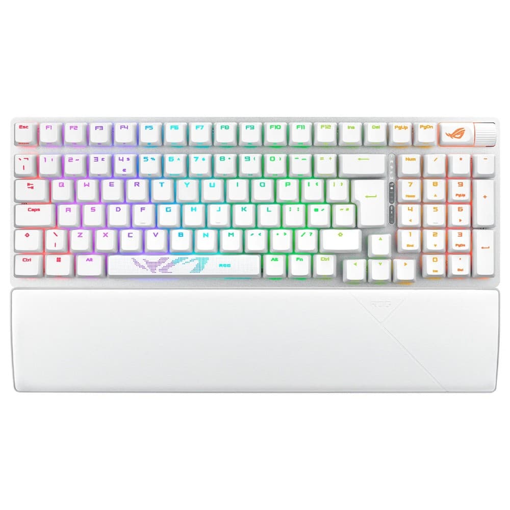 ASUS ROG Strix Scope II 96 Wireless Mechanical RGB Gaming Keyboard, ROG NX Snow - White