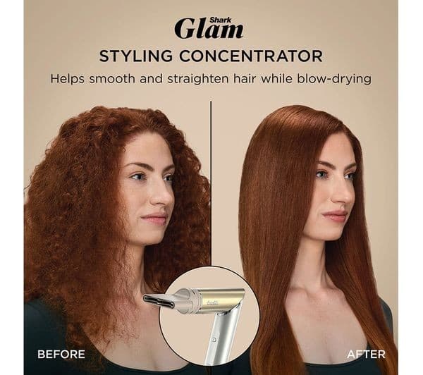 Shark Glam Straight, Waves & Curls Multi-Styler HD6052SUK with Diffuser - Gold - Image 10