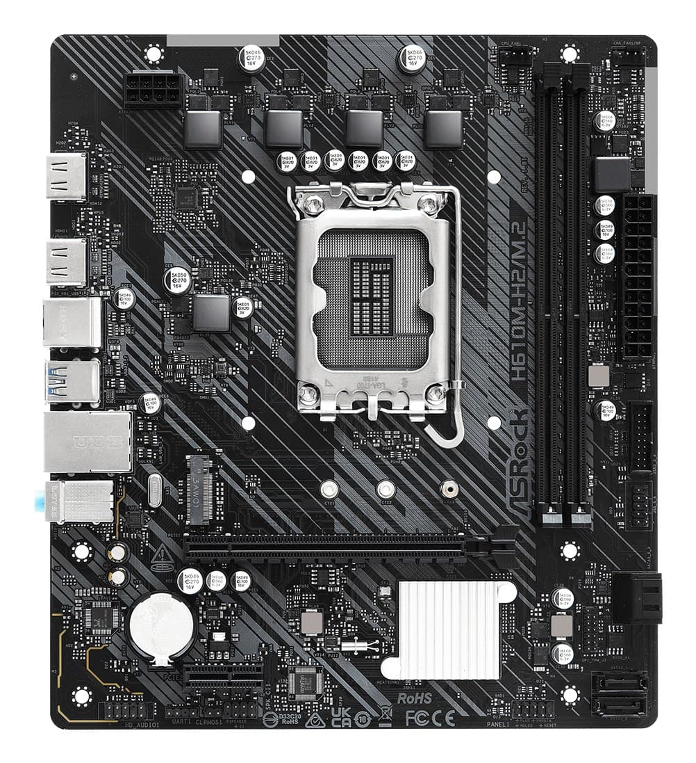 ASRock H610M-H2/M.2 Intel H610 DDR4 LGA 1700 Micro-ATX Motherboard - Image 1