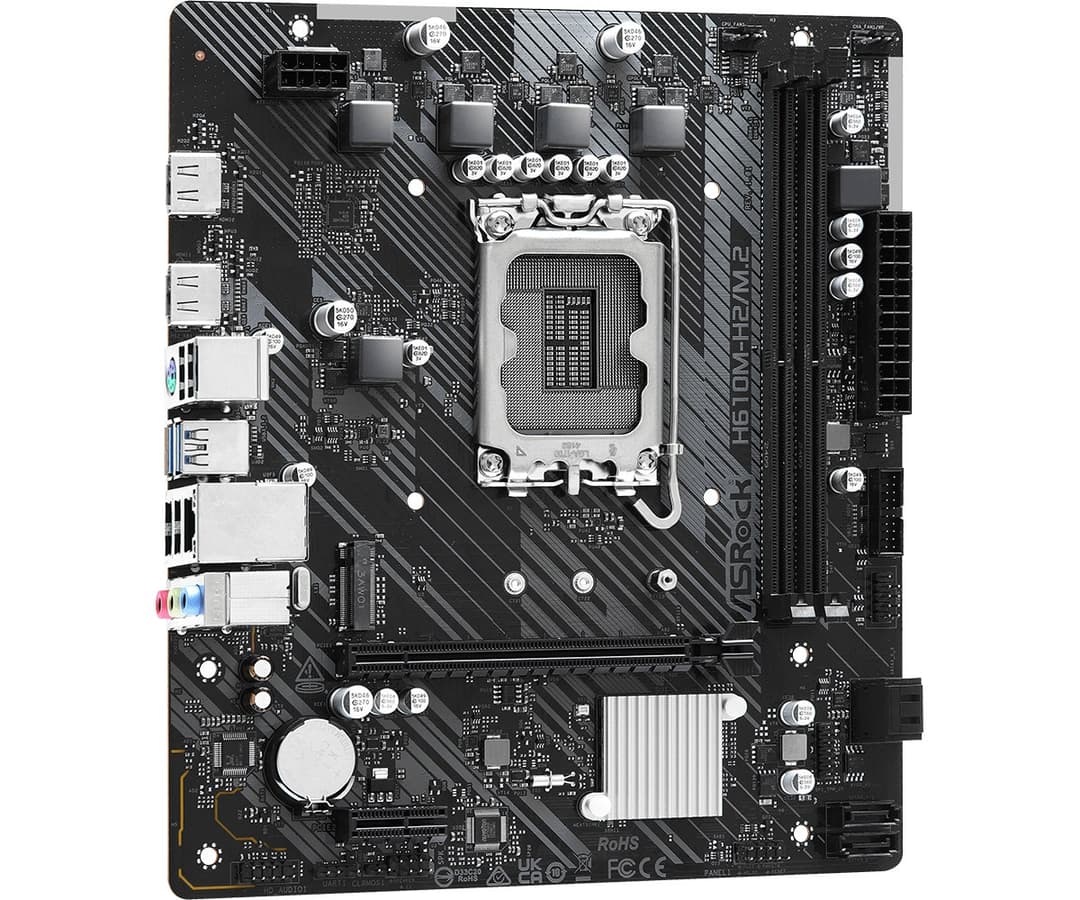 ASRock H610M-H2/M.2 Intel H610 DDR4 LGA 1700 Micro-ATX Motherboard - Image 3