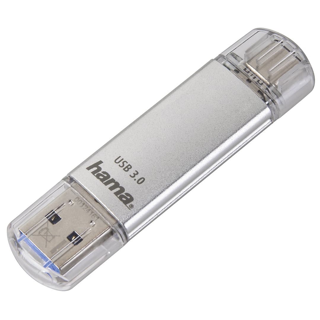 Hama C-Laeta USB Flash Drive USB Type-A / USB Type-C 3.2 Gen 1 (3.1 Gen 1) Silver 64GB - Image 1