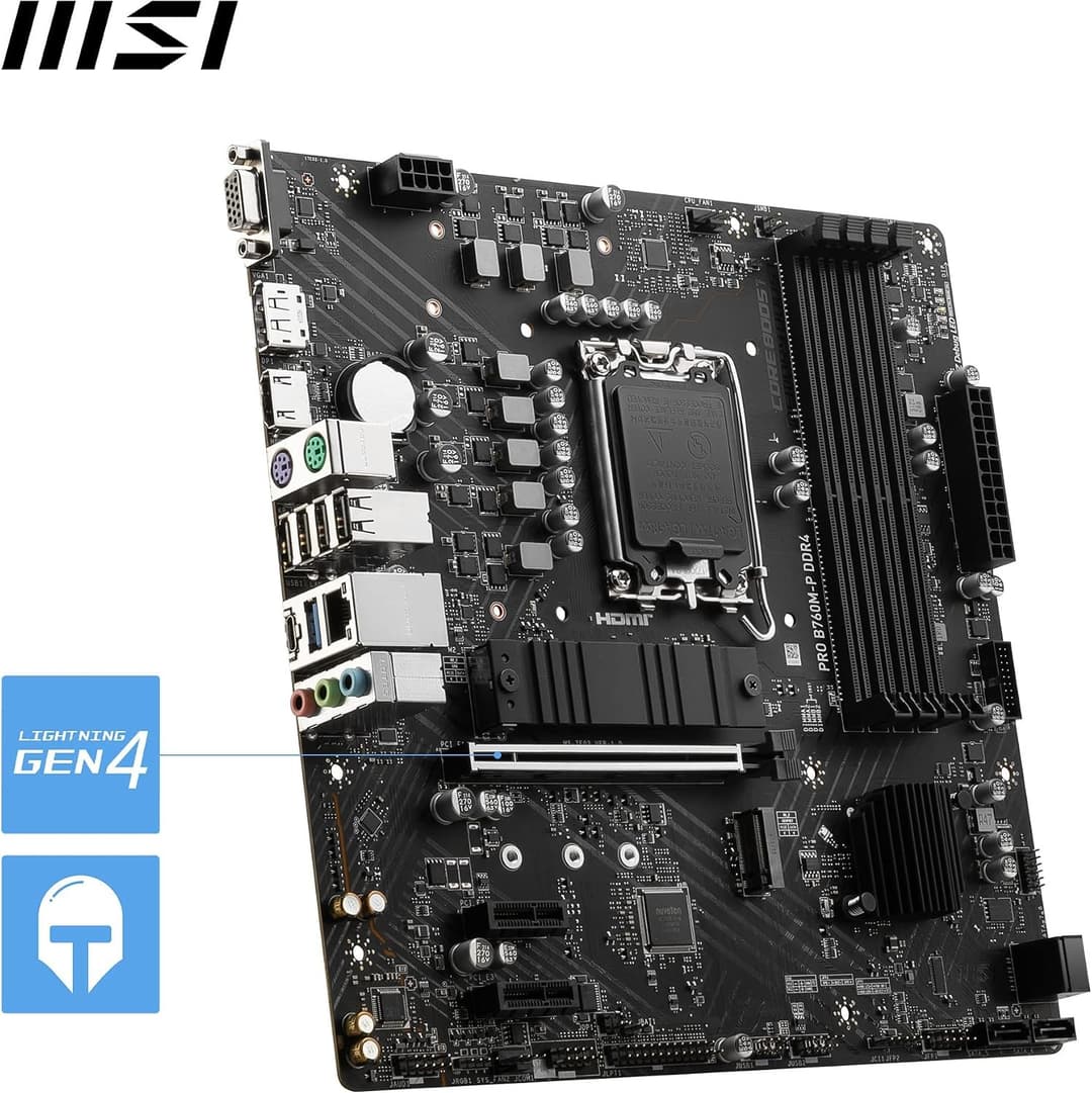 MSI PRO B760M-P Micro-ATX Motherboard Intel LGA 1700 - DDR4 - Image 5