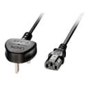 Lindy 5m UK 3 Pin Plug to IEC C13 Mains Power Cable, Black thumbnail 1
