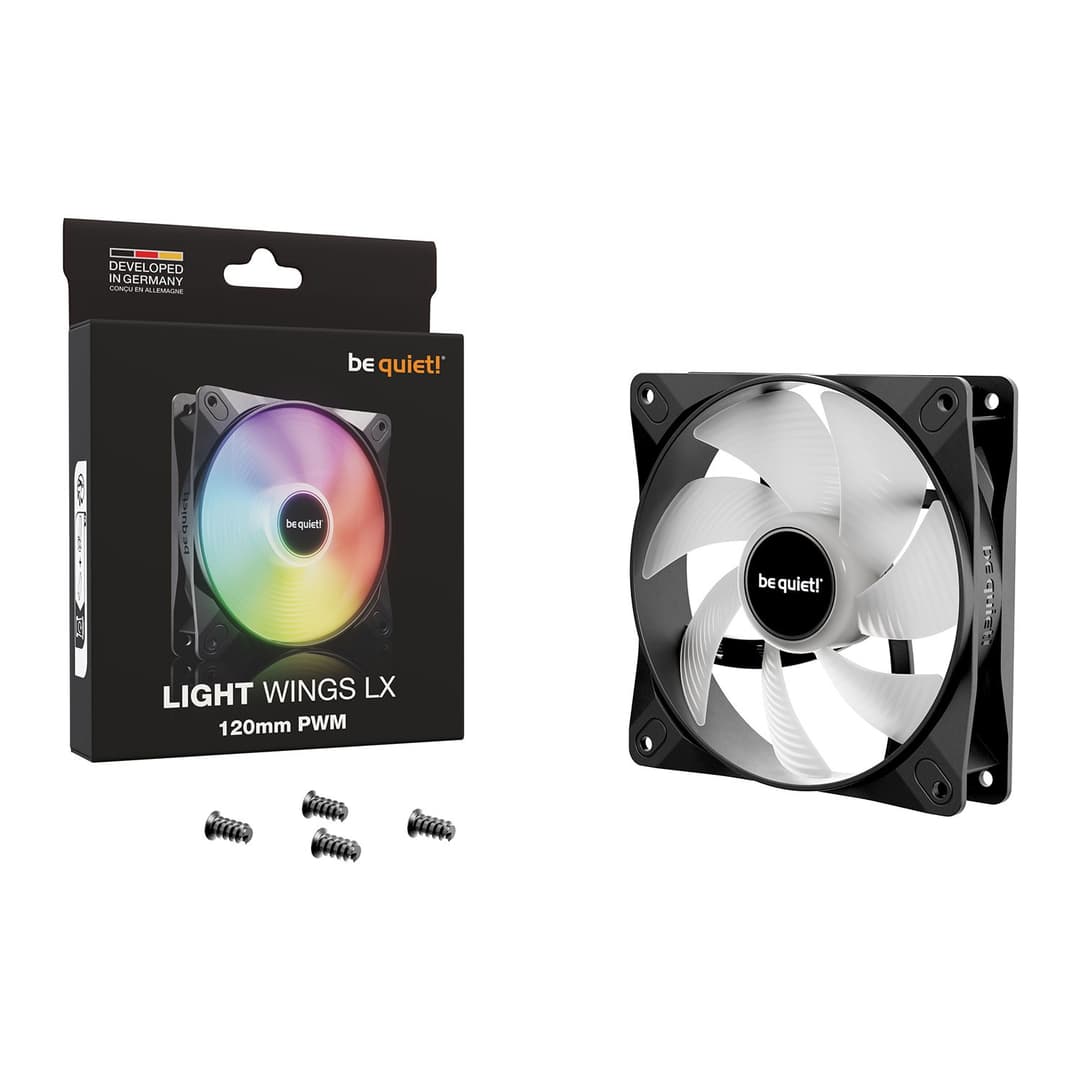 be quiet! Light Wings LX 120mm ARGB PWM Case Fan - Black - Image 1