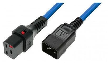 Microconnect Power Cord C19 IEC Lock to C20 16A - 3m Blue