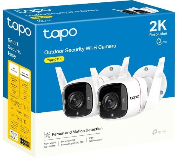 TP-LINK Tapo C310 V2 WiFi Security Cameras - 2 Cameras - Image 2