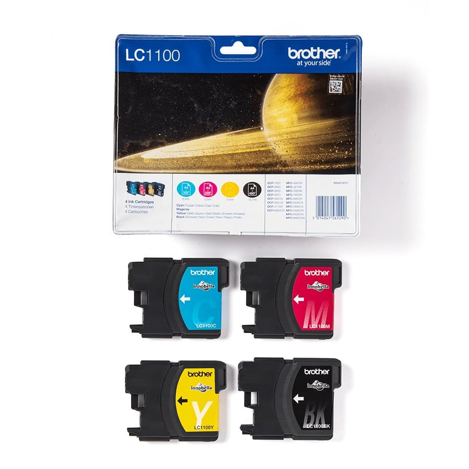 Brother LC1100VALBP Original Ink Cartridge Value Pack - Black, Cyan, Magenta, Yellow - Image 3