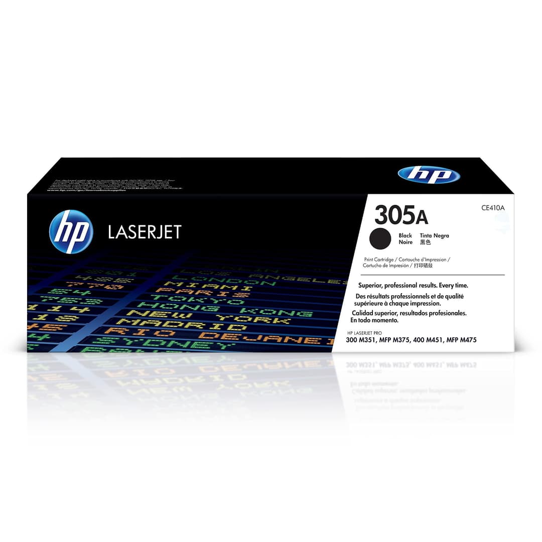 HP 305A Black Original LaserJet Toner Cartridge (CE410A) - Image 1
