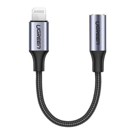 UGREEN 30756 Lightning to 3.5mm Headphone Jack Adapter, Apple MFi Certified, 10cm