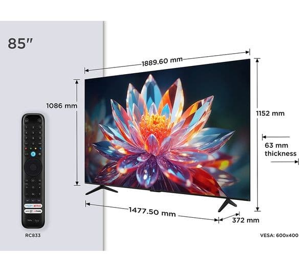 TCL 85" T6C QLED 4K - Image 3