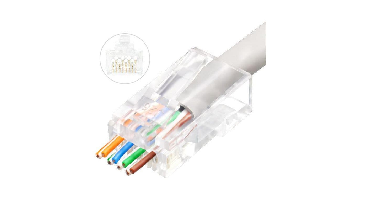 Microconnect Modular EZ Plug RJ45 8P8C CAT6 50 Pack - Unshielded