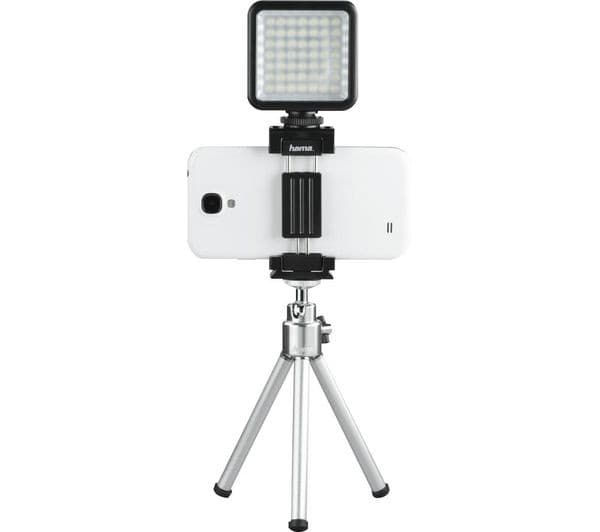 Hama 49 BD LED Lights for Smartphones and Cameras - 49 LEDs, 800 Lumens, 6000K Daylight, with Smartphone Holder - Image 9