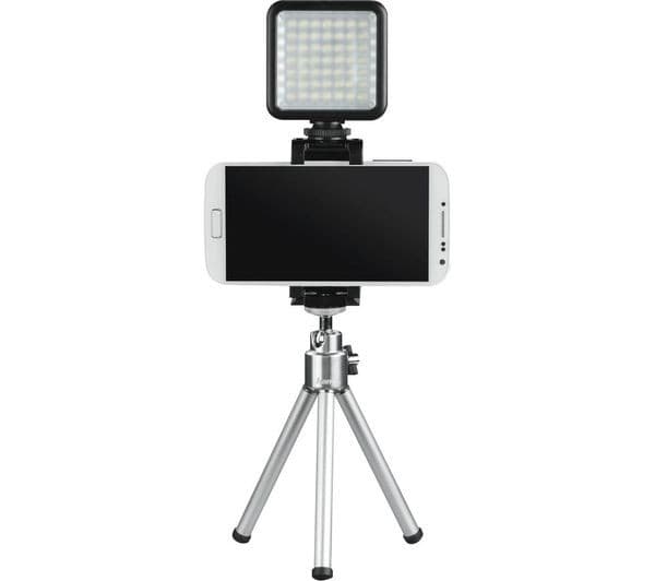 Hama 49 BD LED Lights for Smartphones and Cameras - 49 LEDs, 800 Lumens, 6000K Daylight, with Smartphone Holder - Image 10