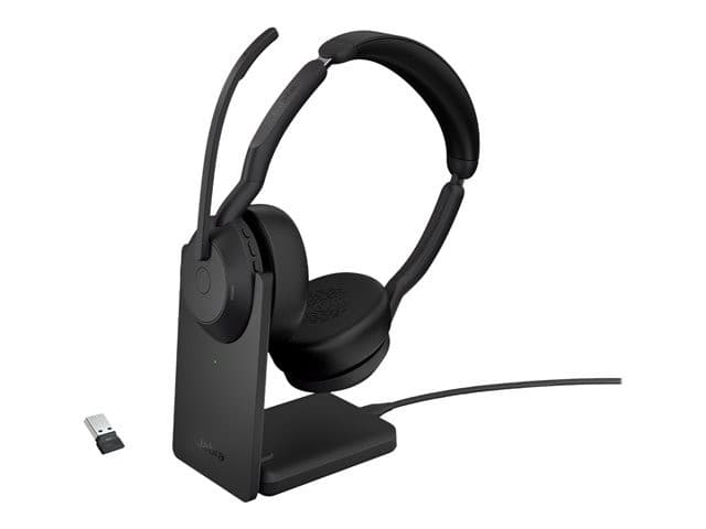 Jabra Evolve2 55 Stereo Wireless ANC Headset - UC - USB-A - With Stand - Image 3