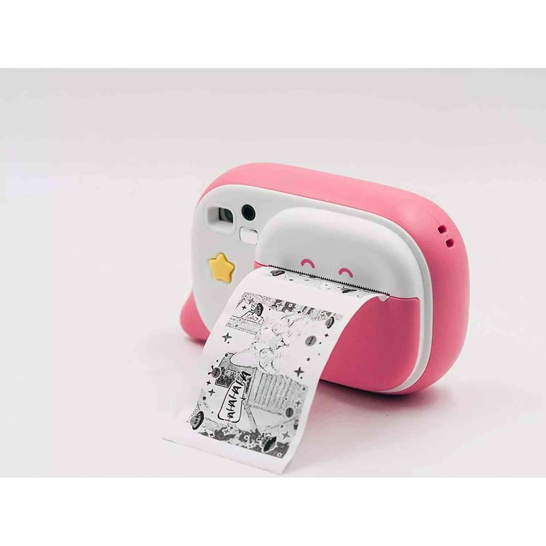 Creacam Pink Kids Instant Print Camera with 12 Felt Pens & Scrapbook - Image 2