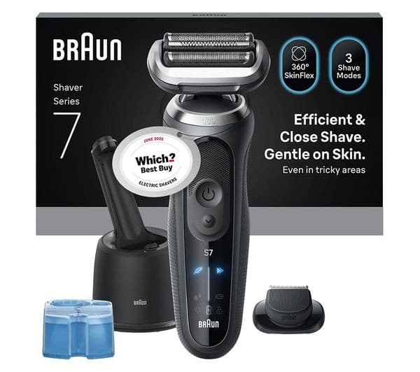 BRAUN Series 7 72-G7200CC Wet & Dry Foil Shaver & 4-in-1 SmartCare Centre - Grey