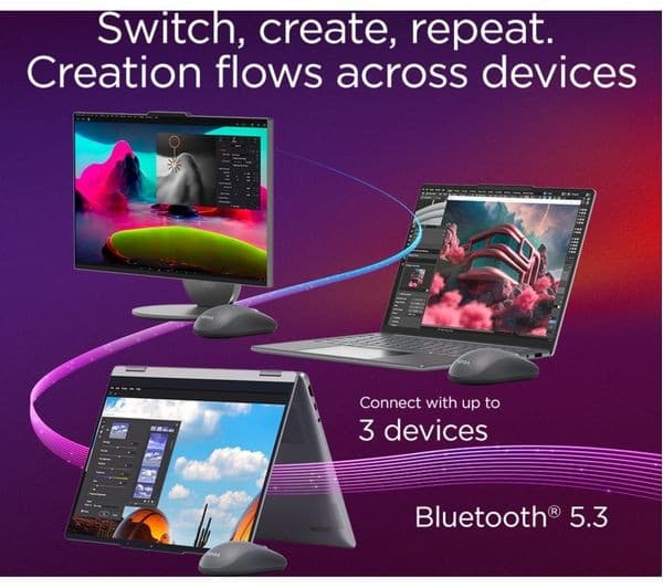 Lenovo Yoga Silent Wireless Optical Mouse - Cosmic Blue - Image 6