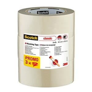 Scotch Classic Masking Tape 48mm x 50m - Pack of 3 (3M 7100333295)