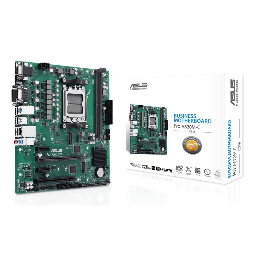 ASUS Pro A620M-C-CSM AMD A620 Socket AM5 Micro-ATX Motherboard - Image 6