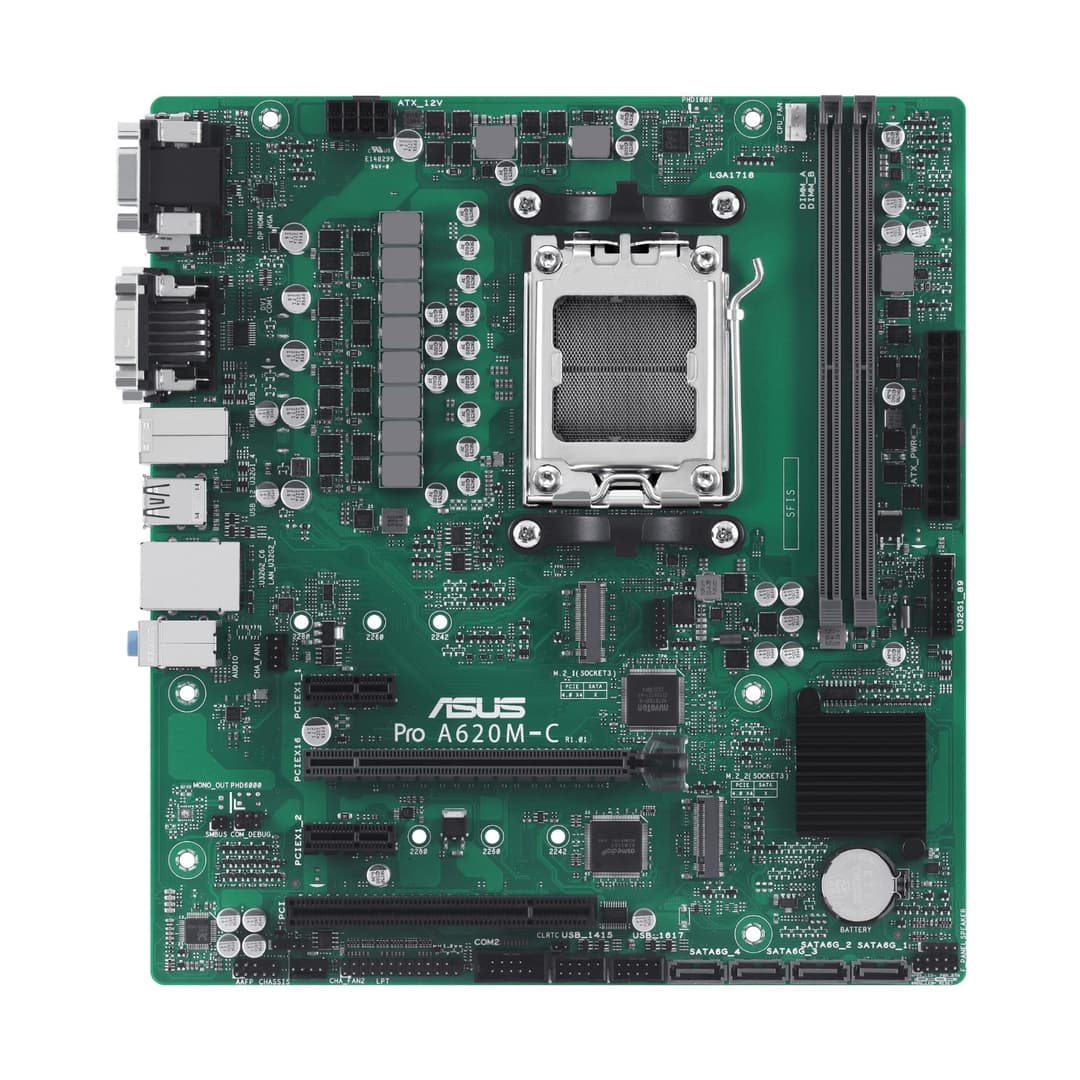 ASUS Pro A620M-C-CSM AMD A620 Socket AM5 Micro-ATX Motherboard - Image 7