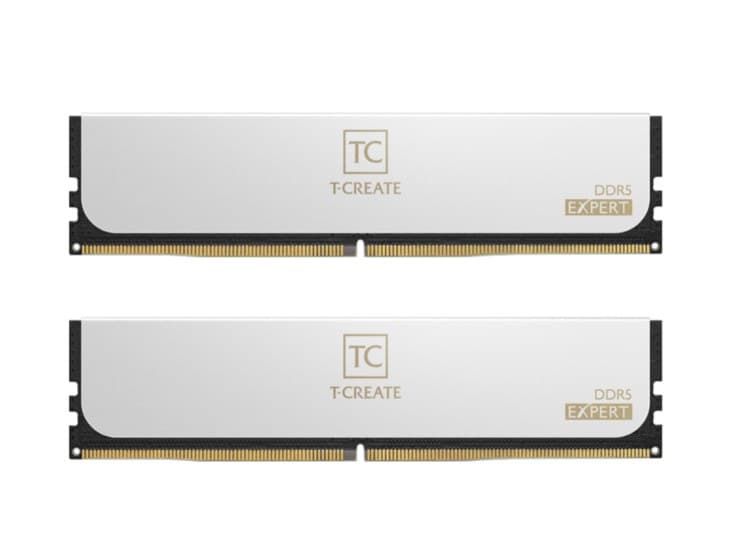 Team Group T-CREATE EXPERT 32GB (2 x 16GB) DDR5 6000MHz CL30 Desktop Memory Kit - White (CTCWD532G6000HC30DC01)