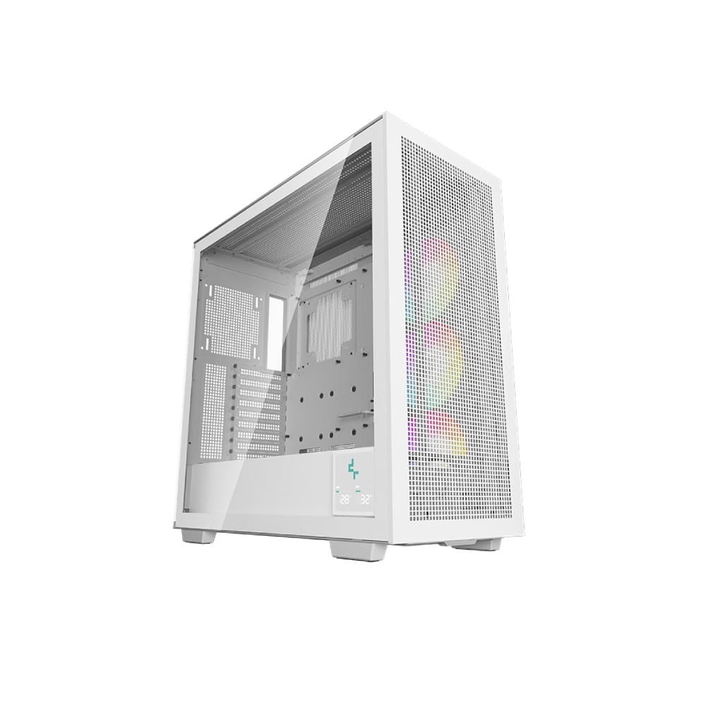 DeepCool Morpheus WH Full Tower Tempered Glass Gaming PC Case - White - Image 1