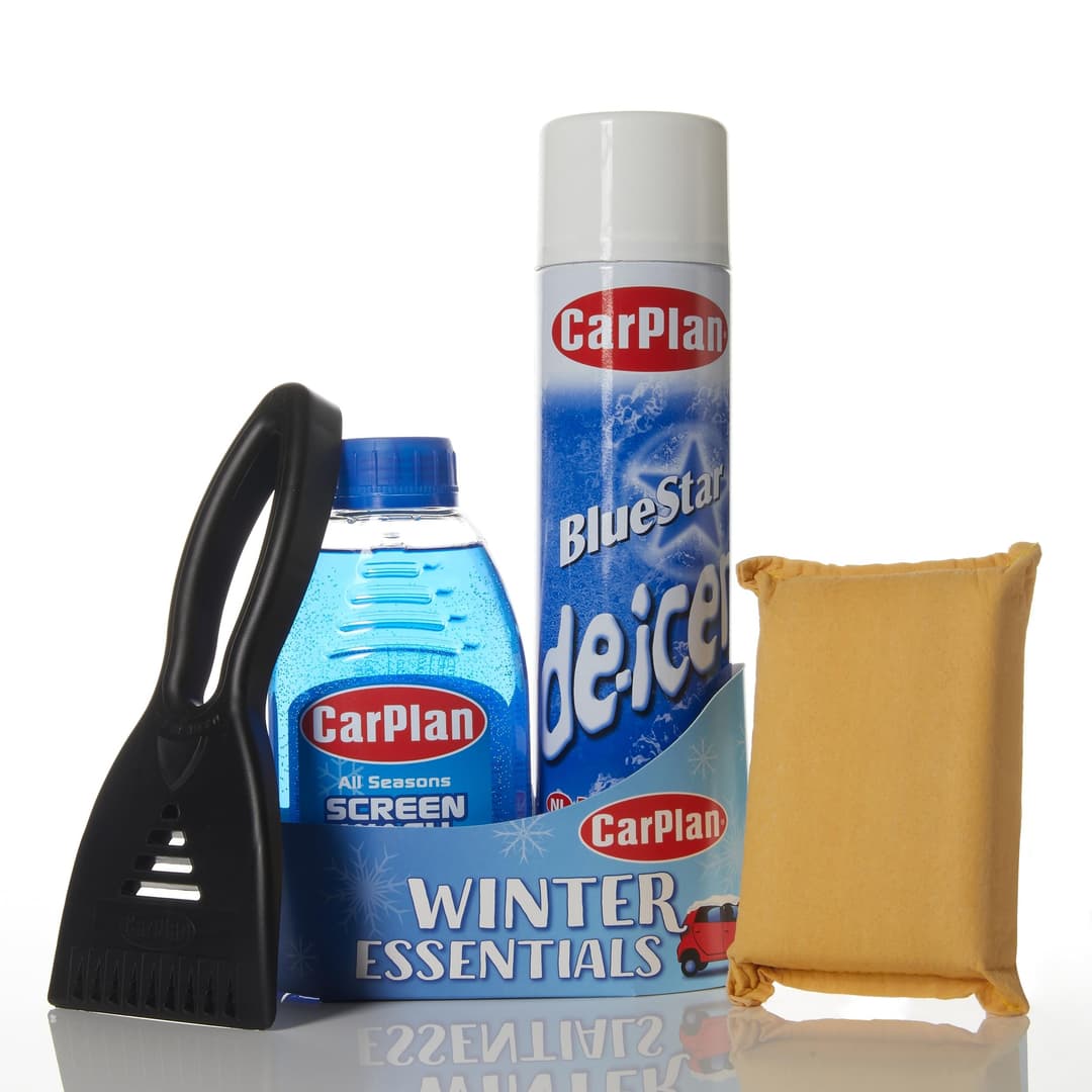 CarPlan Winter Essentials Kit - Deicer, Screen Wash, Ice Scraper, Windscreen Deminster Pad - Image 3