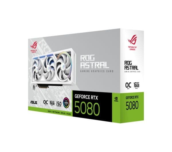 ASUS ROG Astral GeForce RTX 5080 OC 16GB GDDR7 Graphics Card - White - Image 7