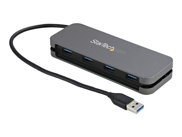 StarTech.com 4 Port USB 3.0 Hub, 4x USB-A, 5Gbps, Bus Powered, 11in Cable - HB30AM4AB