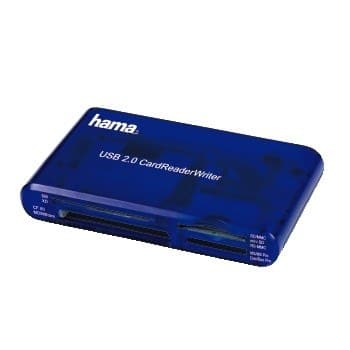 Hama 35-in-1 USB 2.0 Multi Card Reader - Blue - Image 1