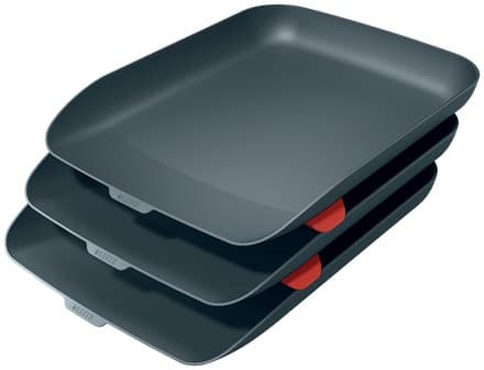Leitz Cosy Letter Tray A4, Set of 3 - Velvet Grey - Image 1