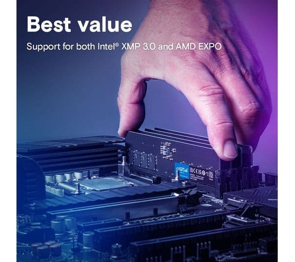 Crucial DDR5 5600MHz CL46 UDIMM Desktop Memory Kit 64GB (2 x 32GB) - Image 4