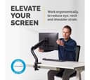 Fellowes Platinum Series Single Monitor Arm - Black (8043301) thumbnail 2