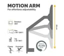 Fellowes Platinum Series Single Monitor Arm - Black (8043301) thumbnail 4