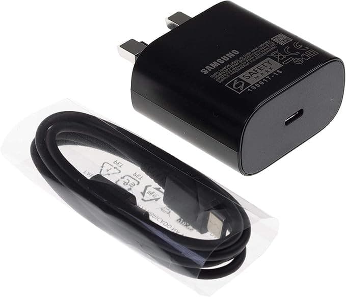 Samsung 25W USB-C Super Fast Wall Charger with Braided Cable UK Plug - Image 3