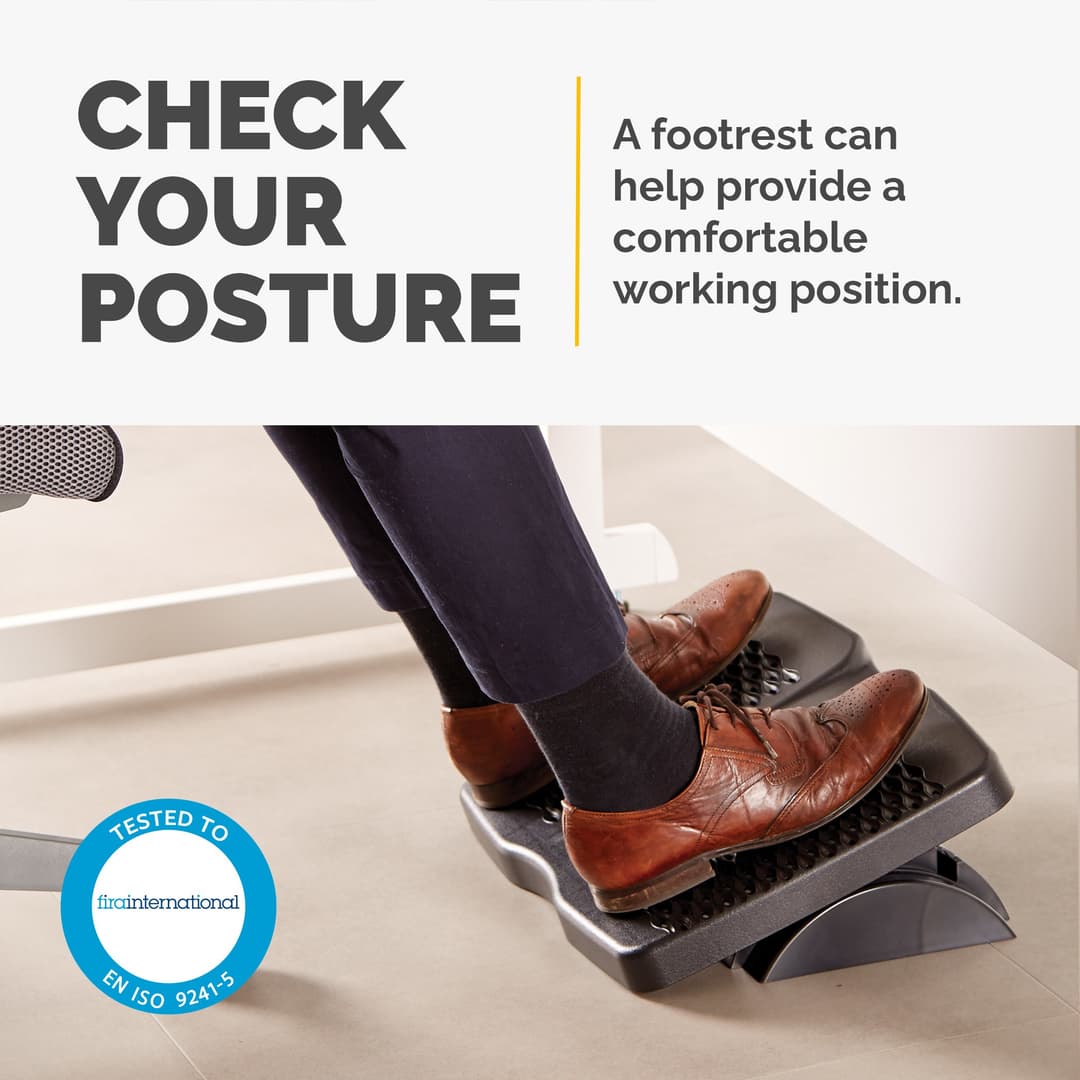Fellowes Refresh Foot Rest with Massage Surface - Black (8066001) - Image 2