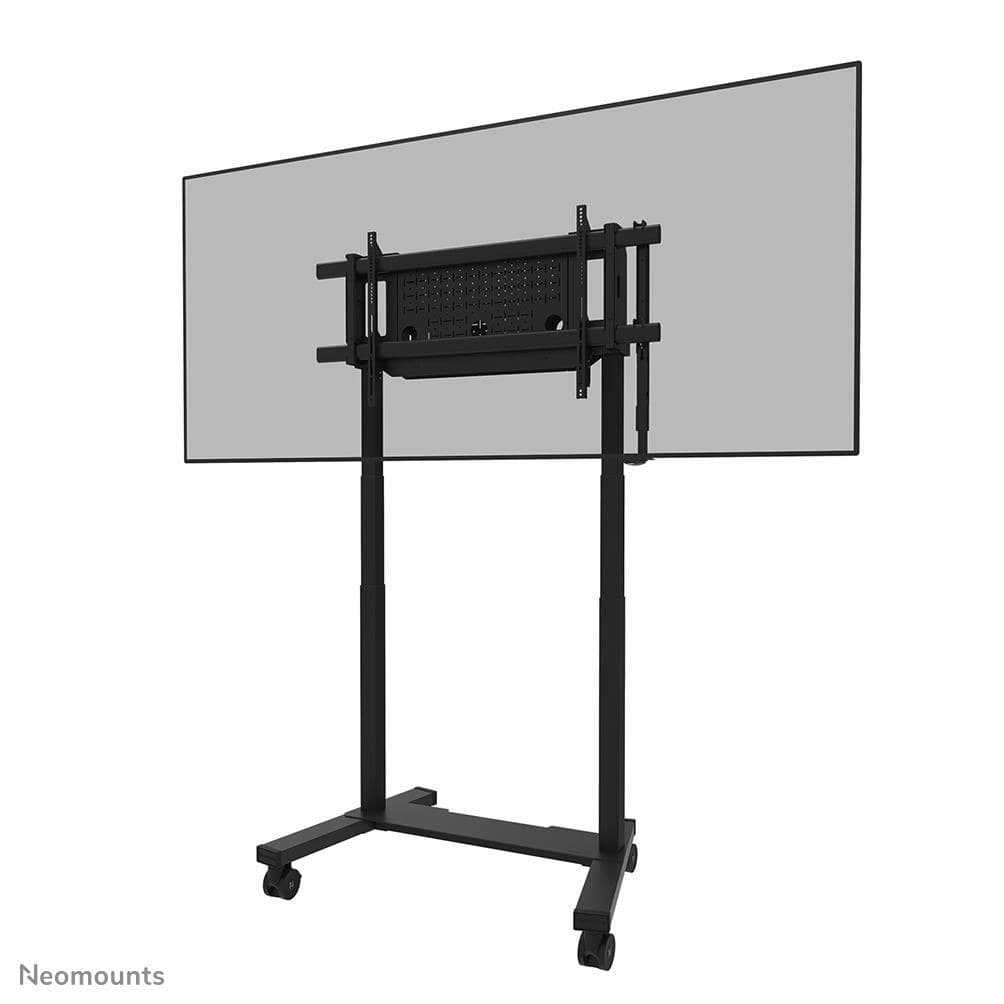 Neomounts MOVE Lift XL FL55-975BL1 Motorised Mobile Floor Stand / TV Trolley for 75-115" Screens - Max 160kg, H 119.2-184.2cm, VESA 200x200-1200x600 - Black - Image 1