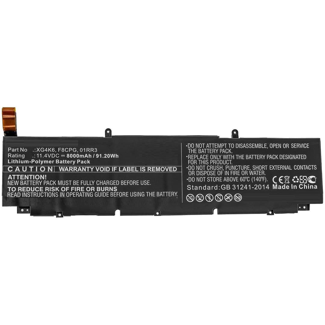 CoreParts MBXDE-BA0244 Replacement Laptop Battery for Dell Precision 5750, 11.4V 8000mAh 91.2Wh Li-Pol - Image 1