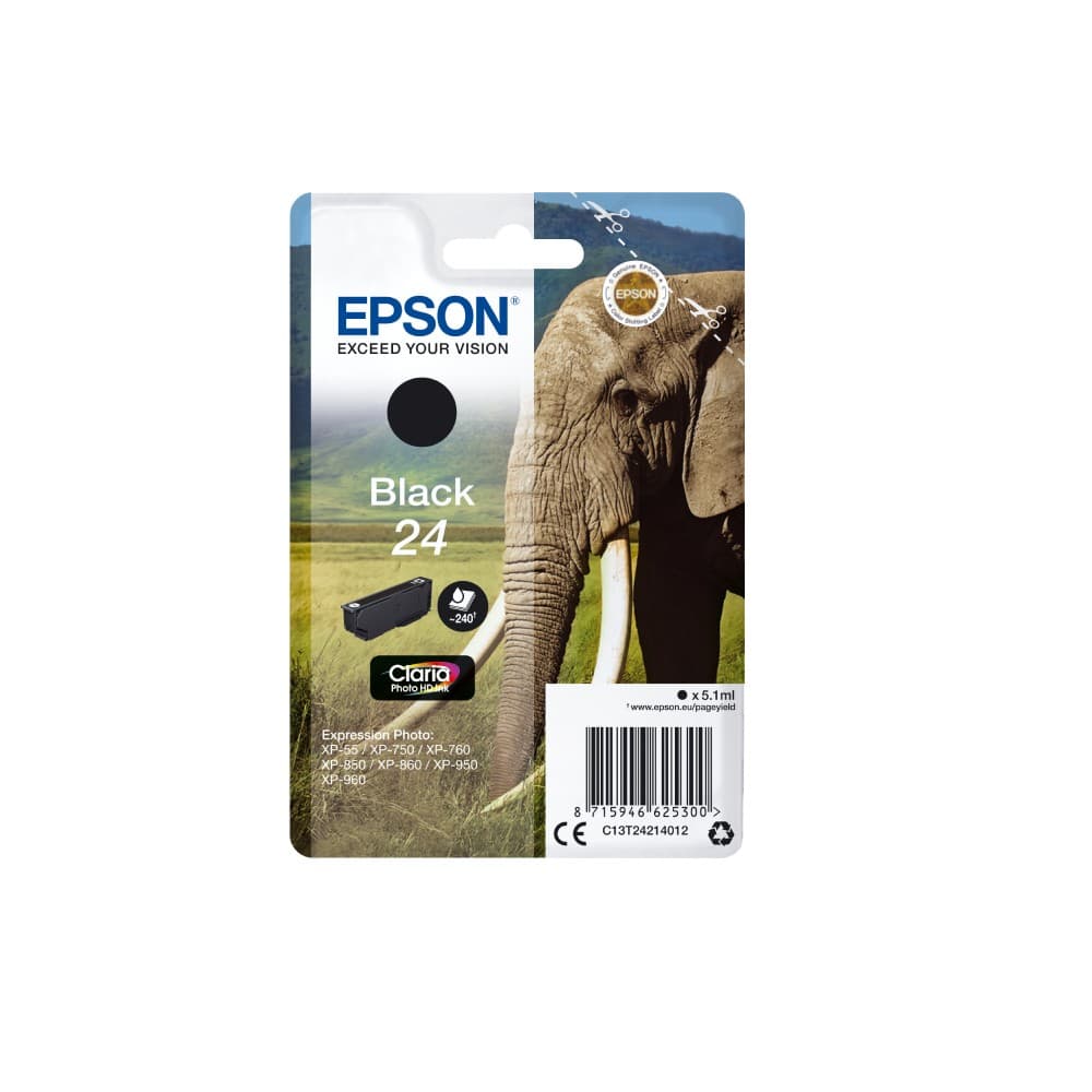 Epson C13T24214012 (24) Ink cartridge black 360 pages 5ml